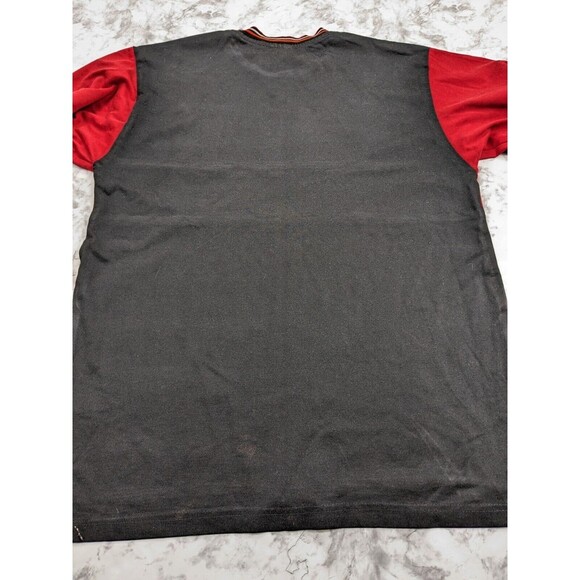 VINTAGE 90s Top Dawg Mens Jersey Sweatshirt Black Red Spell Out Long Sleeve - Picture 7 of 8